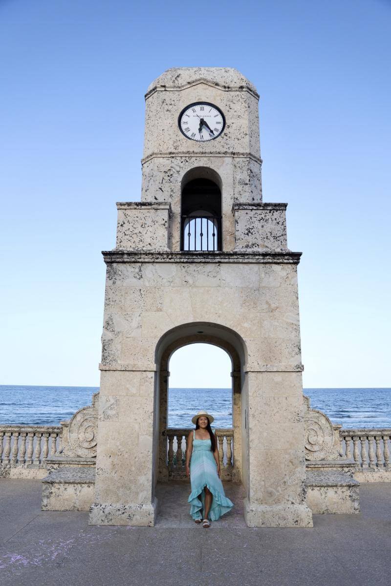 Clock Tower at the Entrance of Worth Avenue - Palm Beach