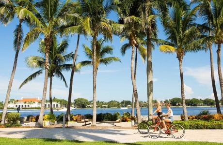 Carriles bici panorámicos en Palm Beaches